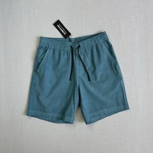 NWT BearBottom Volley Short 7" Hybrid Swim Drawstring Men S Sea Glass Blue